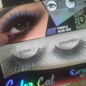 Color Cat eyelashes 3d